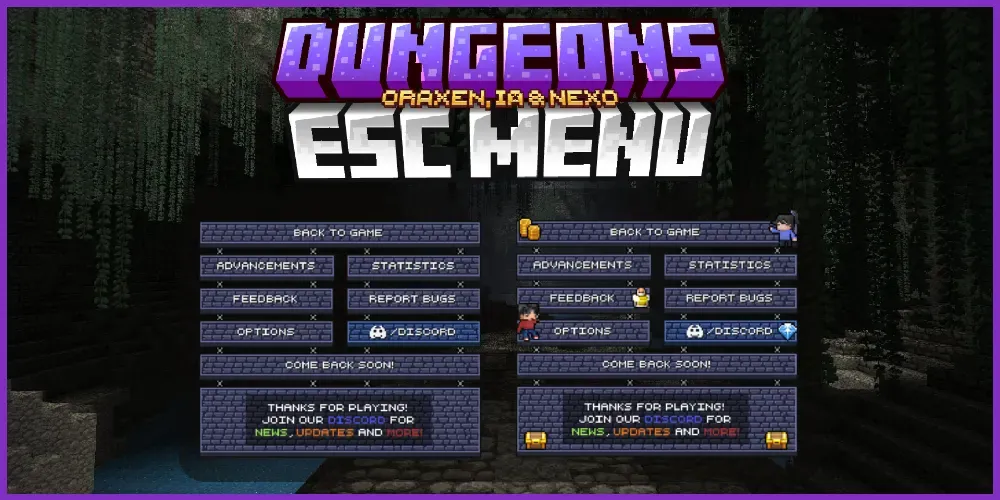 Dungeons ESC Menu | Oraxen, IA & Nexo