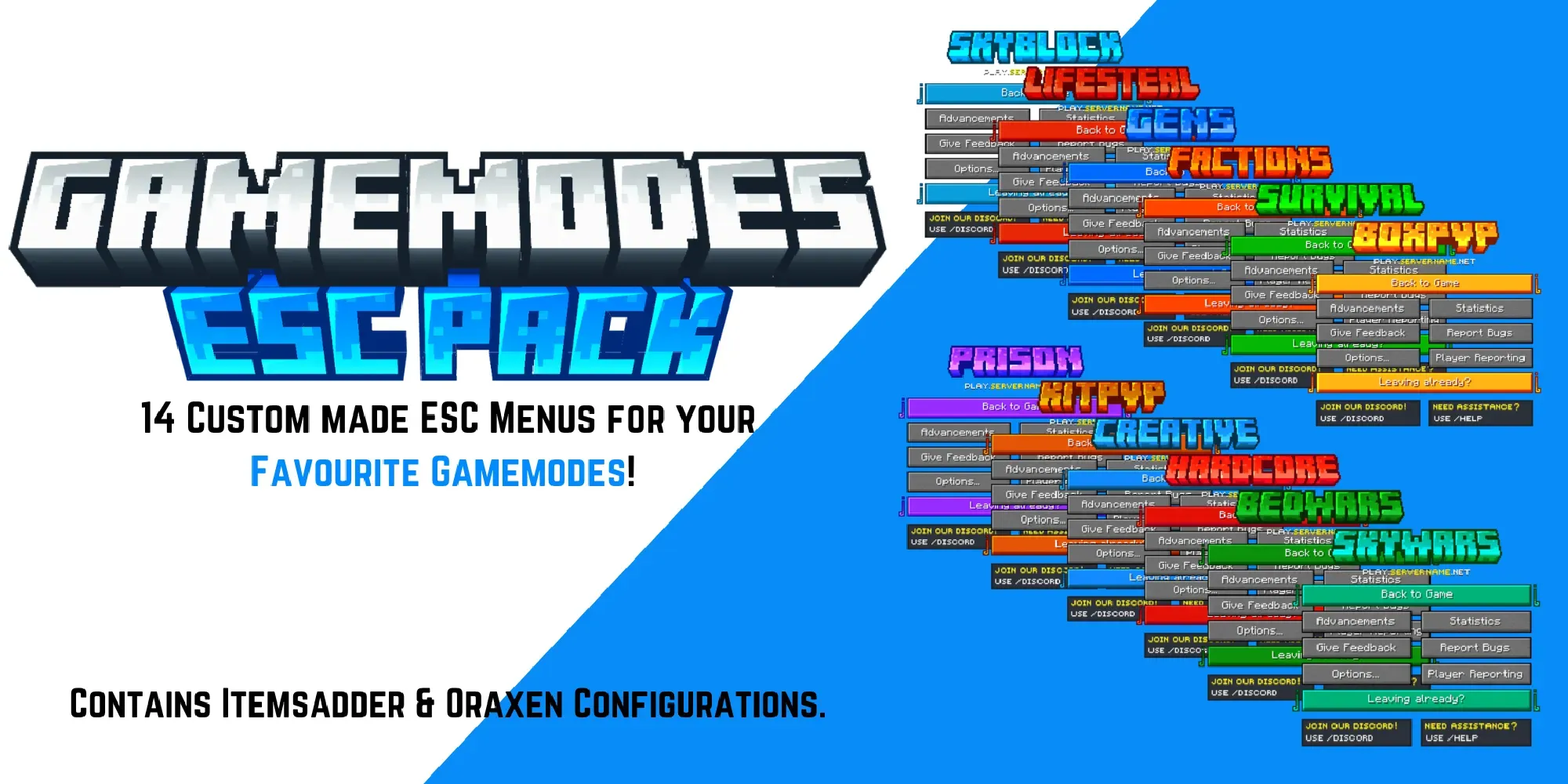 Gamemodes ESC Menu | Oraxen & IA
