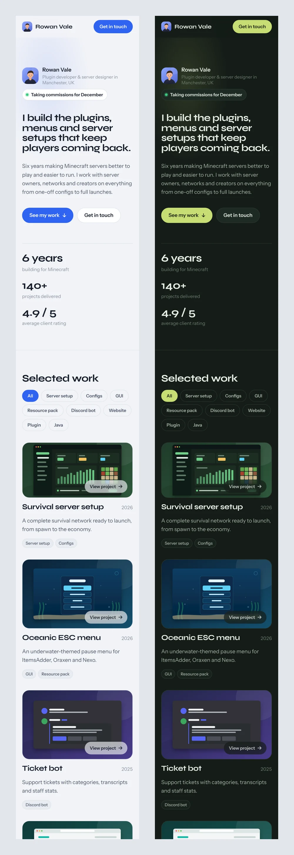 Folio on mobile